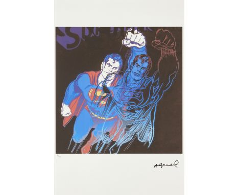 After Andy Warhol,American 1962-1987,Superman; offset lithograph in colours on Arches paper,with printed artist's signature,n