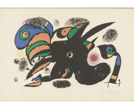 Joan Miró,Spanish 1893-1983,The extreme origin, 1976;lithograph in colours on wove,signed and inscribed HC in pencil,edition 
