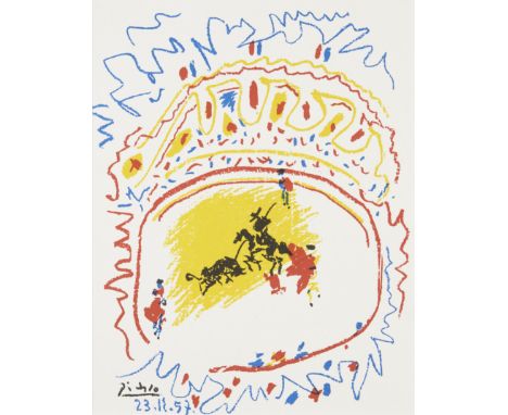Pablo Picasso,Spanish 1881-1973,La Pique (The Pike), 1961; Jeu de la Cape (III), 1961; Les Banderilles 1961; Le Picador II, 1