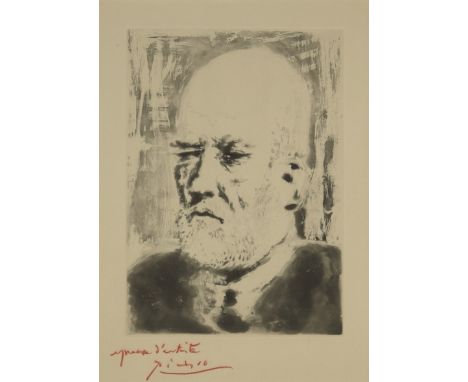 Pablo Picasso,Spanish 1881-1973,Portrait de Vollard II, from: La Suite Vollard, 1937;aquatint on wove,signed and inscribed 'E