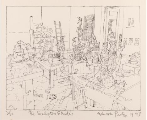 Sir Eduardo Paolozzi CBE RA, Scottish 1924-2005, The Sculptor's Studio, 1997; photo-lithograph on wove, signed, dated, inscri