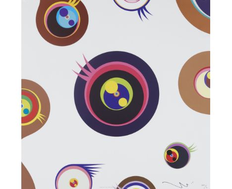 Takashi Murakami,Japanese b.1962-Jellyfish Eyes- White 1, 2006;offset lithograph in colours on smooth wove,signed and numbere