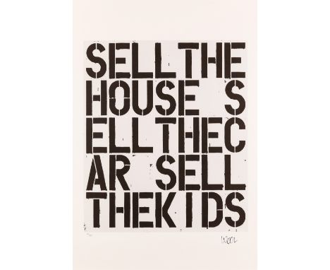 Christopher Wool,American b.1955- Apocalypse Now; giclée print on wove,numbered 61/89 in pencil,with a printed signature, and