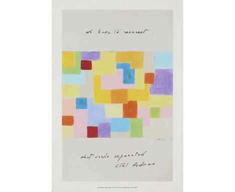 Etel Adnan,Lebanese 1925-2021,We have to connect what words separated, 2021;giclée print in colours on Hahnemühle bamboo,edit
