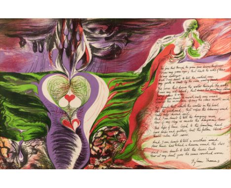 Ceri Richards CBE,Welsh 1903-1971,The force that through the green fuse drives the flower, 1945;a double-sided lithograph in 