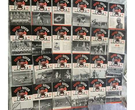 Manchester United 56/57 Home Football Programmes: Includes Anderlecht, Bilbao, Real Madrid sof, Everton FA Cup and we believe