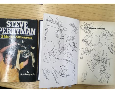 Tottenham Signed Football Memorabilia: Steve Perryman book signed and dedicated by him and around 20 team mates including Ste