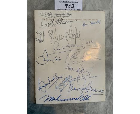 Muhammad Ali + Bobby Moore Signed Boxing Menu: 1974 Sportsmans dinner menu to honour the heavyweight champion of the world. S