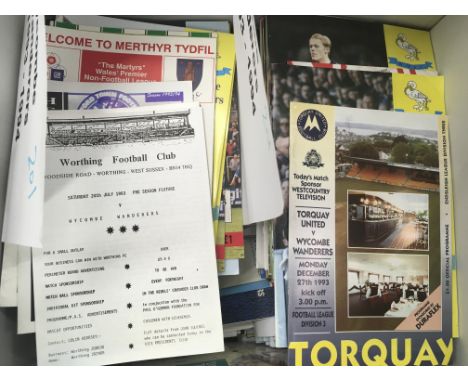 Wycombe Wanderers Football Programmes: From Wycombes most famous period. 92/93 Conference winners there are 42 league, 3 FA c