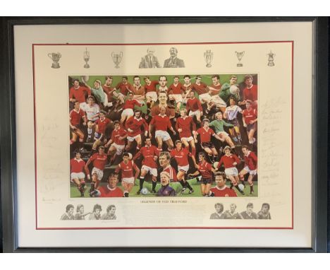 Manchester United Legends Signed Framed Print: Superb genuine print from the legends series. These prints were from the early