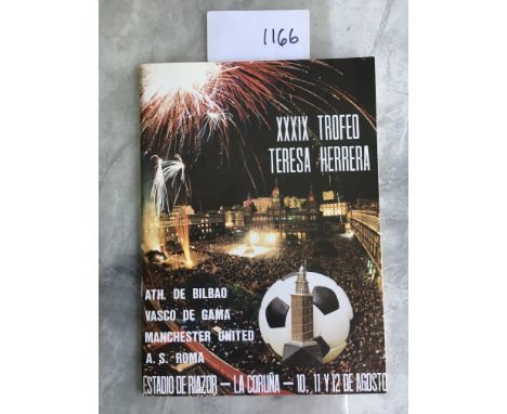 84/85 Teresa Herrera Tournament Including Manchester United Football Programme: Mint condition pre season tournament programm