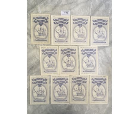 54/55 Portsmouth Home Reserve Football Programmes: Very good condition private collection of homes in the Combination league 