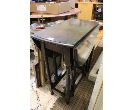 A small oak gate leg table