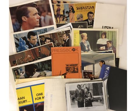 SEBASTIAN/60S FILMS LOBBY CARDS/POSTERS ETC. Collection of assorted film memorabilia to include: nine stills from Sebastian, 