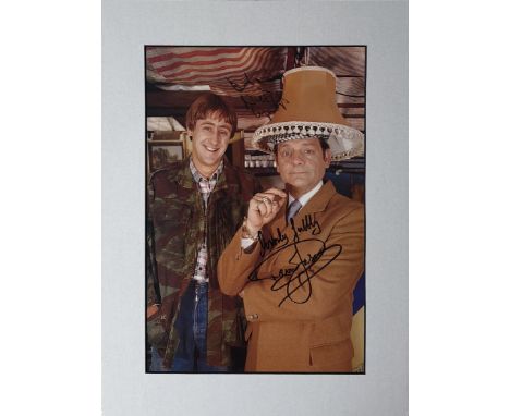 ONLY FOOLS AND HORSES &amp; BRITISH COMEDY SIGNED ITEMS. Two signed items to include: mounted image depicting Rodney and Del 