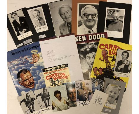 COMEDIANS/PROGRAMMES AND HANDBILLS. Collection of entertainment memorabilia, some signed to include: signatures variously fro