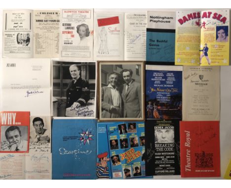 COMEDY/STAGE STARS SIGNED INC TOMMY COOPER. Approx 50 signed pieces of entertainment memorabilia, largely theatre programmes 