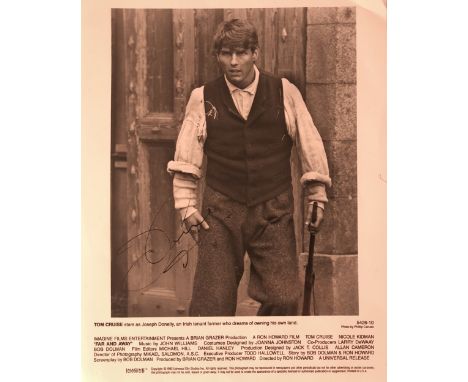 FILM STARS SIGNED. Two signed items to include: a promotional image for the film 'Far And Away' signed in black ink by Tom Cr