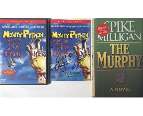 MONTY PYTHON STARS SIGNED. Two signed items to include: Monty Python and the Holy Grail DVD signed to booklet in various inks