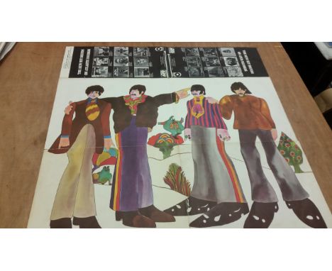 POP MUSIC, promotional poster, The Beatles Yellow Submarine, from Eye magazine, with LP cover images to front &amp; back, fol