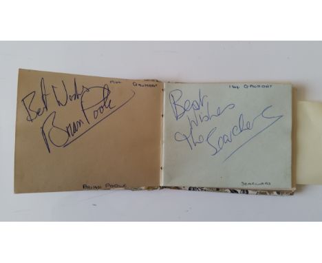 POP MUSIC, autograph album, inc. Brian Poole, Gerry (Marsden), Denny Laine, Barry Jagger &amp; two others etc., some personal