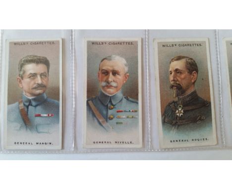 WILLS, complete (10), inc. Allied Army leaders, Signalling, Time &amp; Money, Merchant Ships, First Aid, railway (3) etc., FR