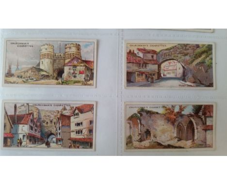 CHURCHMANS, complete (8), inc. Celebrated Gateways, Association Footballers 1st &amp; 2nd, Contract Bridge, Kings of Speed, H
