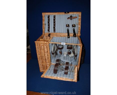 A picnic Hamper and contents