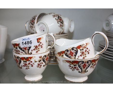 A Colclough 'Royale' Teaset including six cups and saucers, six side plates, sugar bowl, milk jug and bread and butter plate
