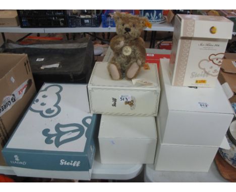 Collection of modern Steiff bears in original boxes to include; Diamond Jubilee, Susie Katze 1936, Steiff Lladro etc. One emp