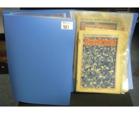 A collection of First World War period penny pictorial magazines in two folders.(B.P. 24% incl. VAT)