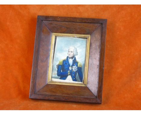 1853 DATED PORTRAIT OF ADMIRAL NELSON.  An attractive colour portrait of Admiral Nelson dated 1853, no fading and the picture
