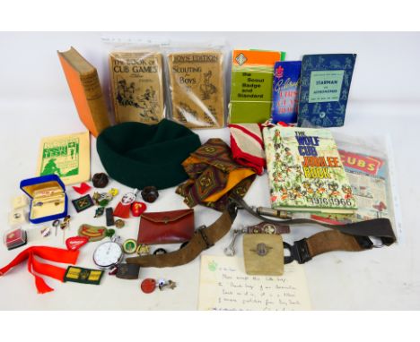 Boy Scouts, Baden Powell - A collection of vintage Boy Scout memorabilia to include "Scouting for Boys" (1940, loose cover), 