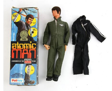 A vintage Palitoy Action man figure, 'Atomic Man', boxed.