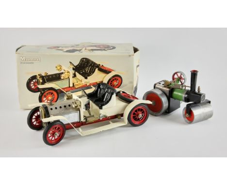A Mamod SA1 Steam Roadster, boxed and a Mamod steam roller.  (2)