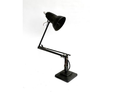 A black Herbert Terry anglepoise lamp (one spring missing) 