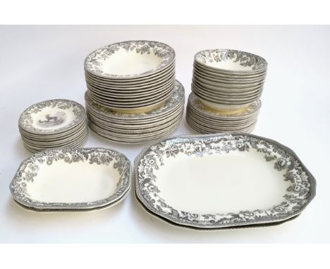 A Spode 'Delamere Rural' part dinner service, unused, 64 pieces, comprising dinner plates, side plates, soup bowls, platters 