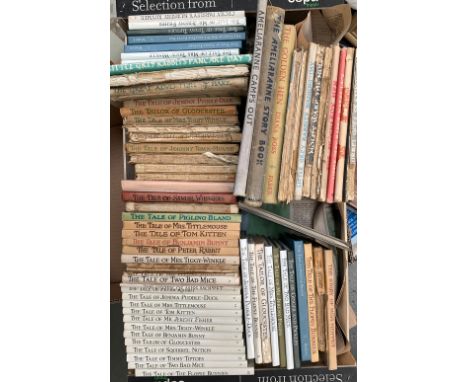 A box of vintage and later Beatrix Potter books 