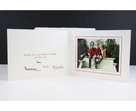 Royal Autograph - Charles III (b.1948 -) and Diana (1961-1997) as Prince and Princess of Wales, signed Christmas card, postma