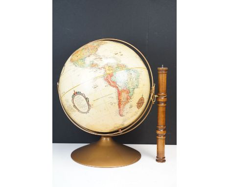 Replogle World Classic Series 16 inch diameter globe, raised on a circular metal foot 
