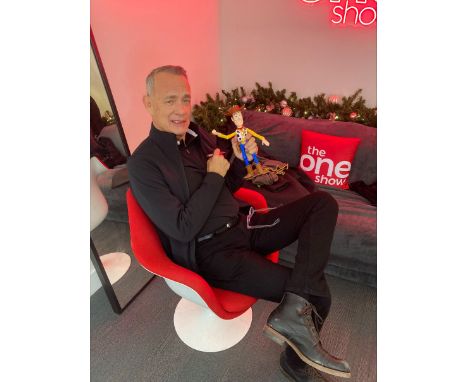 A truly amazing opportunity to bid for this Sheriff Woody figure from Disney’s Toy Story, signed on one boot by Hollywood sta