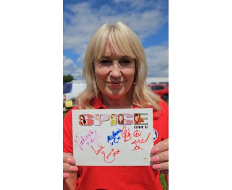 Spice up your life by bidding for this original publicity postcard signed in 1996 by all five Spice Girls, the same year that