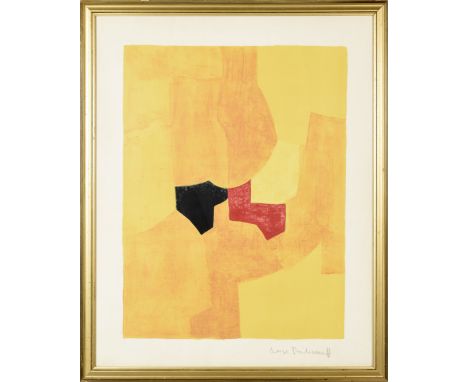 SERGE POLIAKOFF (1900-1969)Composition jaune, 1965Color lithograph on BFK Rives signed in pencil lower right Dry stamp of the