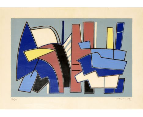 ALBERTO MAGNELLI (Italian, 1888-1971) Abstract composition Lithograph in colors numbered lower left and signed in pencil lowe