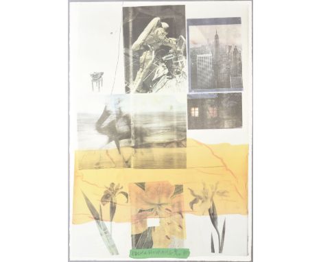 ROBERT RAUSCHENBERG (American, 1925-2008)L’autre monde, 1989Plate from the suite «Mémoire de la Liberté»Lithograph and photol