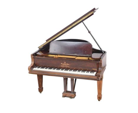 ROSEWOOD STEINWAY & SONS BOUDOIR GRAND PIANO.MODEL 138782.RAISED ON SQUARE TAPERED LEGS WITH CASTORS.HEIGHT: 38 INCHES.WIDTH: