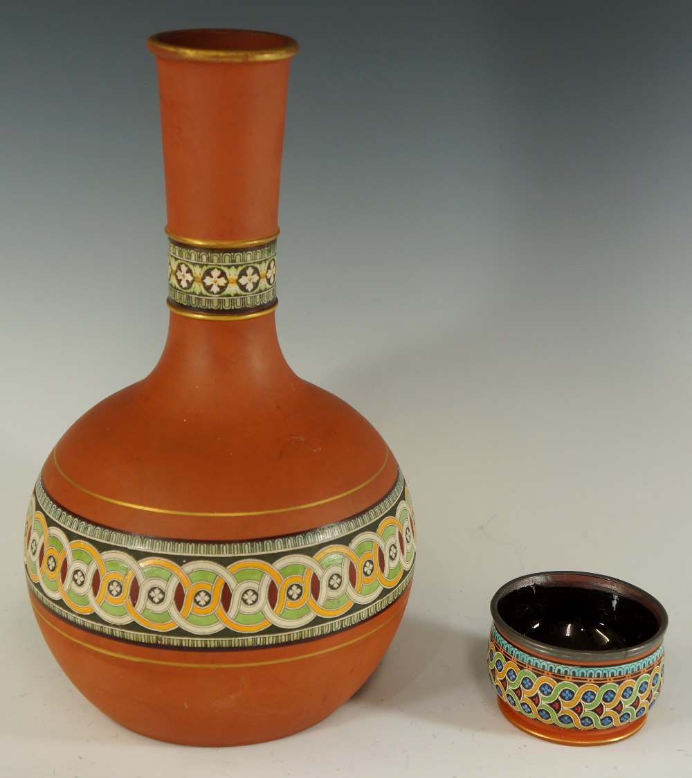 Christopher Dresser After A Watcombe Pottery Terracotta Bottle