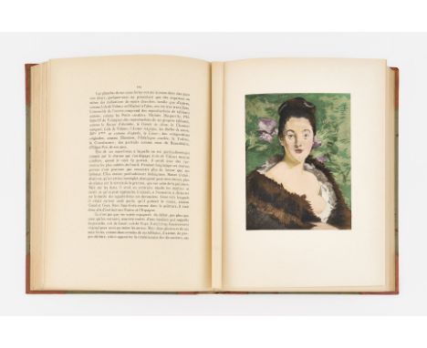 Histoire d'Edouard Manet et de son oeuvre. Paris, Floury, 1902.  Mit 21, teilw. farbigen Bildtafeln. Zwei Originalradierungen