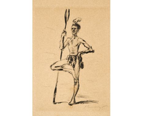 1868 Landshut - 1932 Leinsweiler-Neukastel.  Radierung. Somali. 1912. U.r. mit Bleistift sign. (Min.  stockfl., gebr.). 10 x 