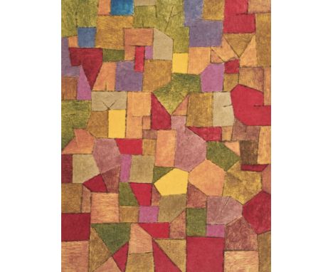 1879 Münchenbuchsee/Bern - 1940 Muralto/Locarno.  Kunstdruck. Bergdorf, herbstlich. 1934. 54 x 42 cm. Pass. R.